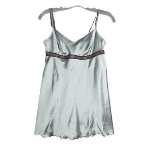 LA Intimates‎ Dress Womens Small Shimmer Blue Babydoll Chemise Lingerie Vintage